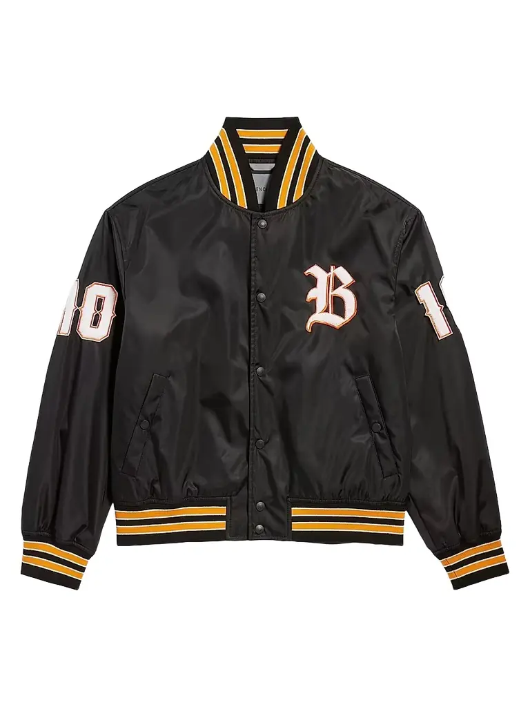 Balenciaga Men's Varsity Jacket - Black