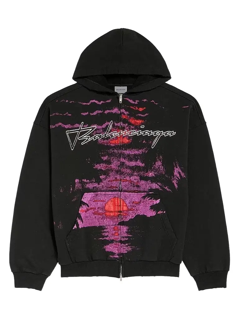 Balenciaga Women's Dream Zip-Up Hoodie - Black