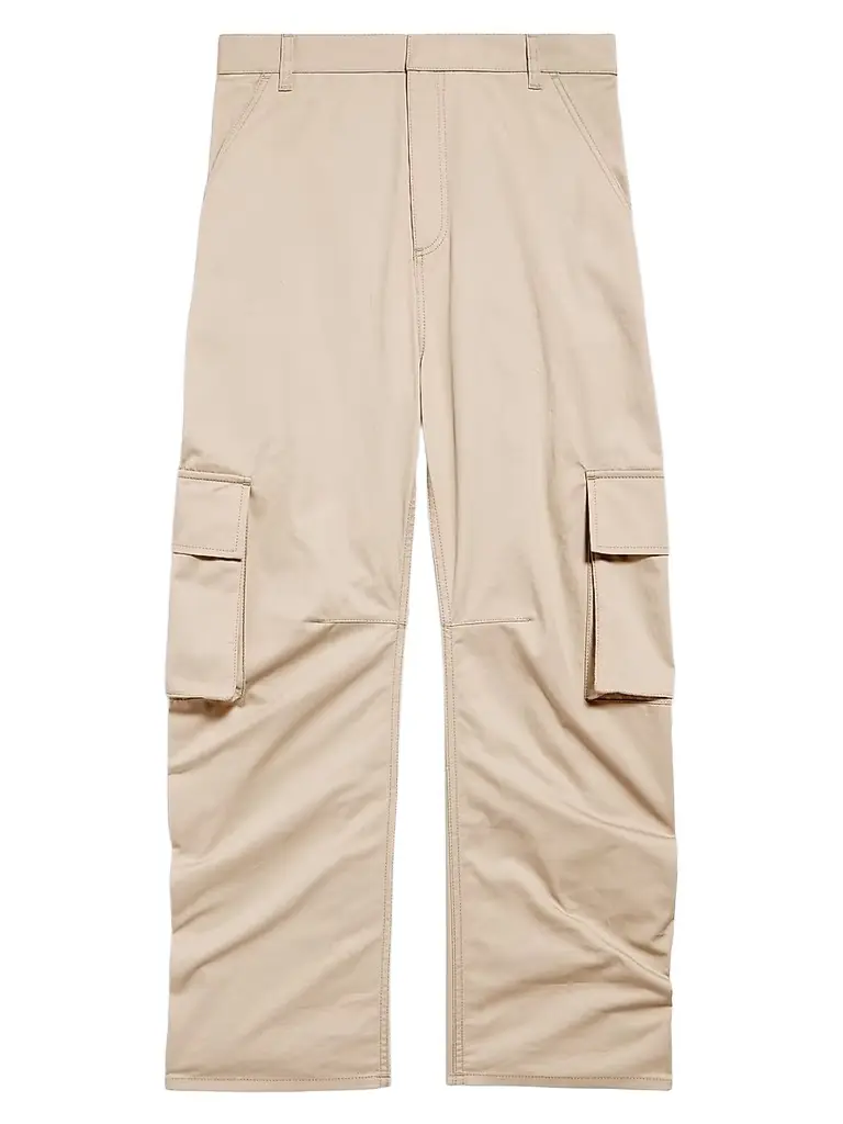 Balenciaga Women's Relaxed Cargo Pants - Beige