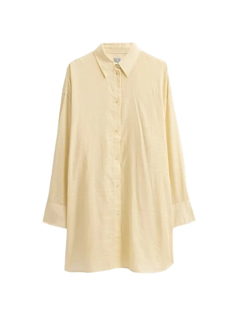 Toteme Women's Cotton-Blend Long Summer Shirt - Buttercup