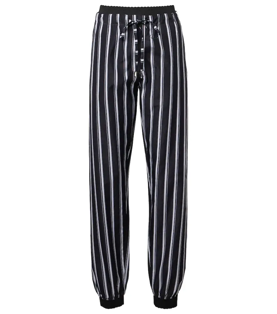 The Attico Striped cotton sweatpants