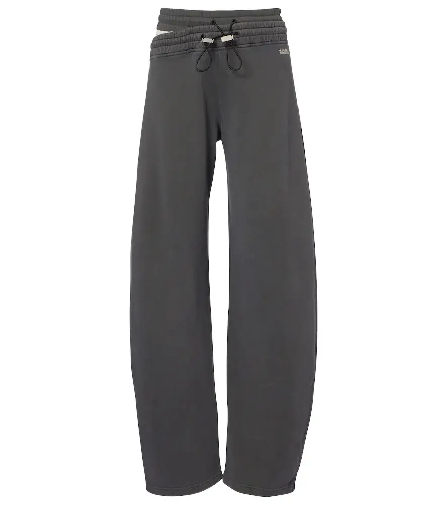 The Attico Cotton jersey barrel-leg sweatpants