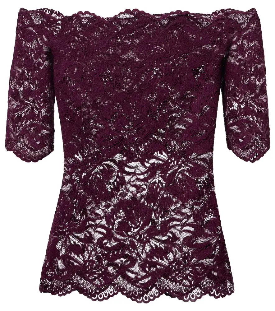 Rabanne Off-shoulder lace top