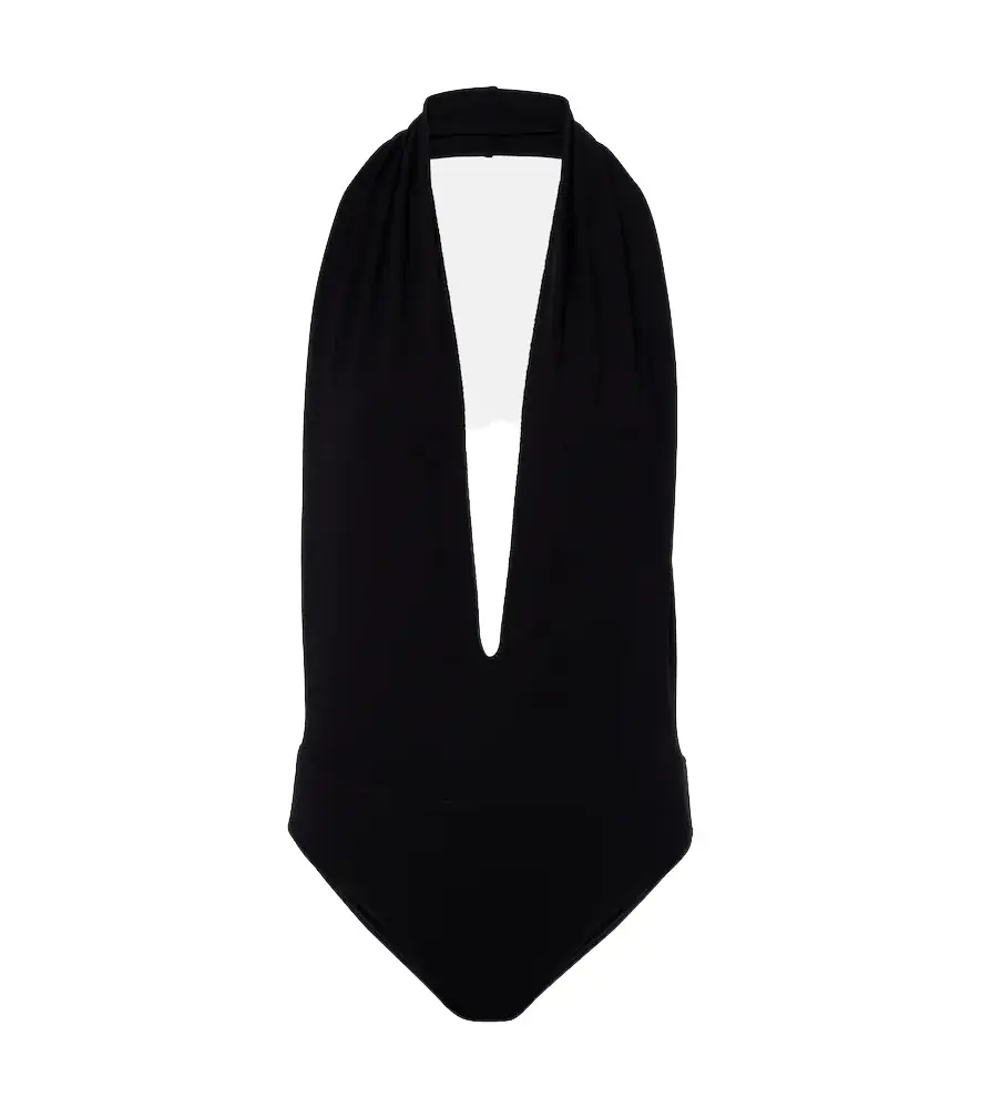 Gucci Halterneck open-back jersey bodysuit