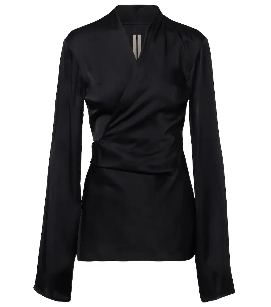 Rick Owens Laura satin wrap top - Women's Clothing