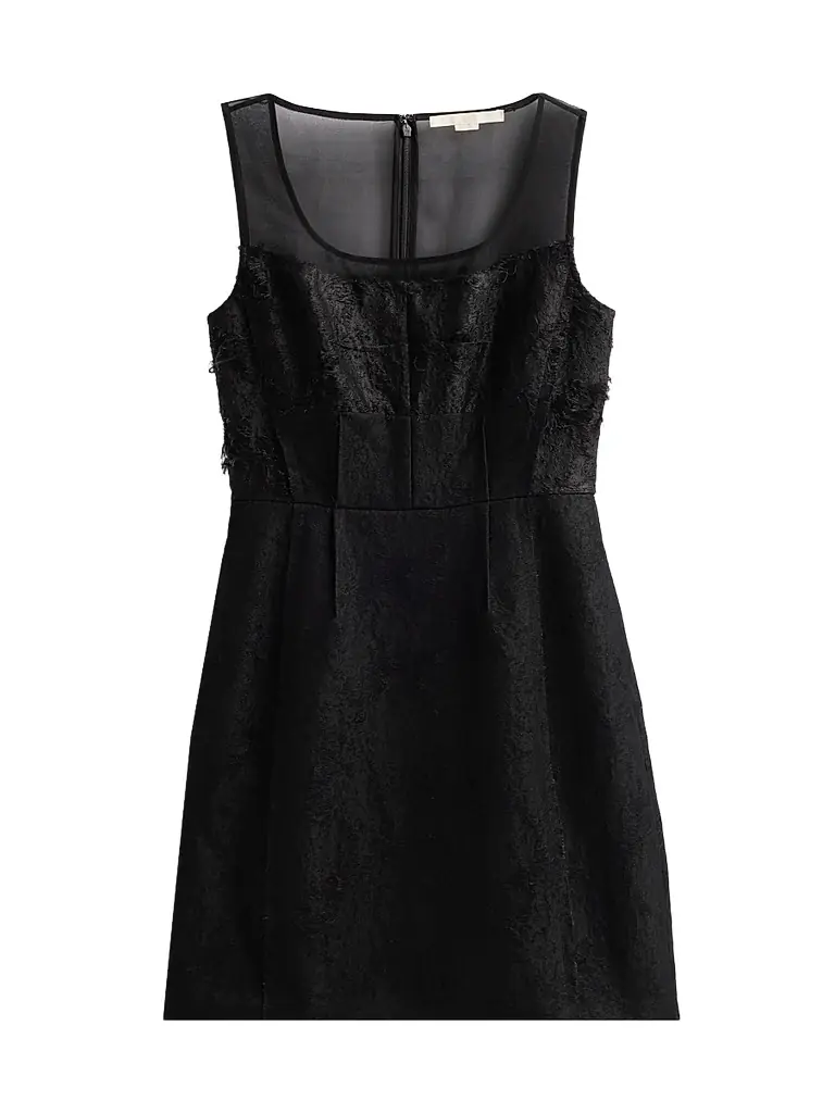 Jason Wu Women's Textured Fray Jacquard Mini Dress - Black - Women's Clothing