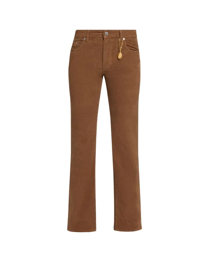 Stella McCartney Mid-Rise Cotton Corduroy Kickflare-Leg Pants