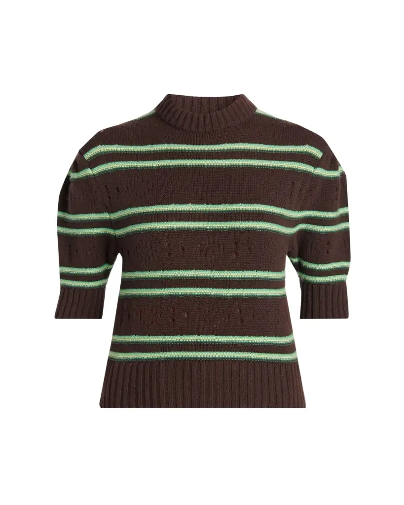 Marni Cashmere Perforated Striped Sweater