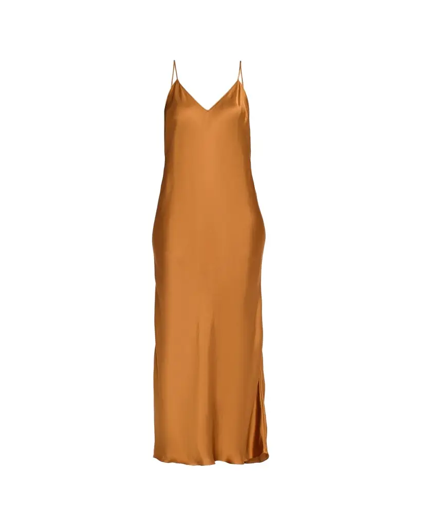 Isabel Marant Nevana Satin Backless Maxi Slip Dress