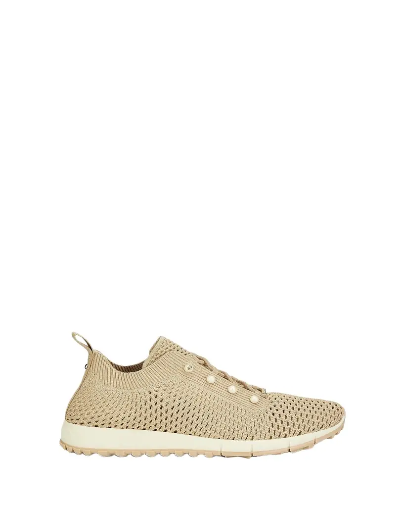 Jimmy Choo Veles Crochet-Knit Low-Top Trainers
