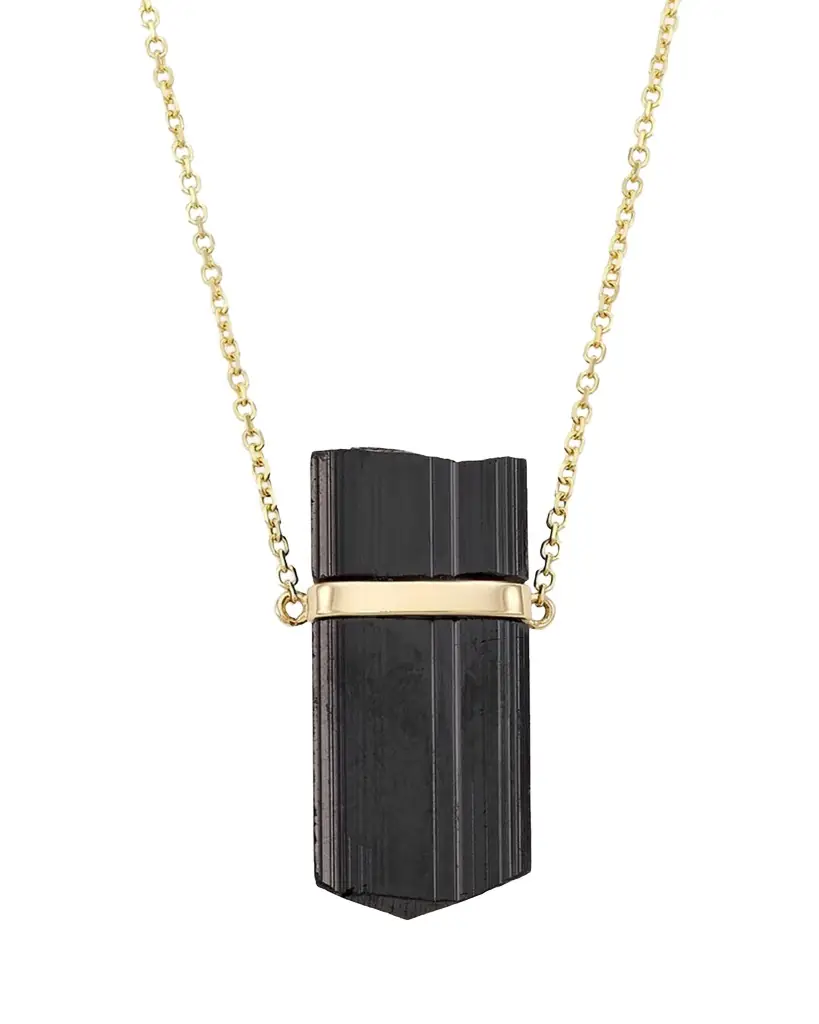 JIA JIA 14K Black Tourmaline Pendant Necklace