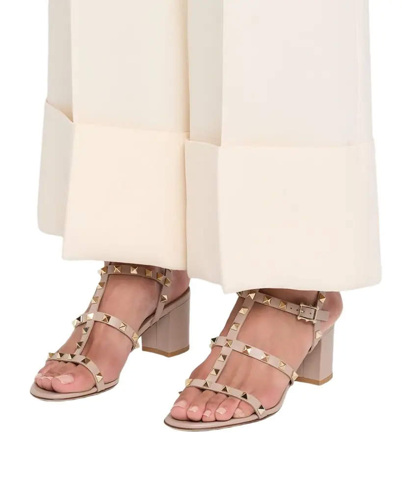 Valentino Garavani 60mm Rockstud Leather Caged Sandals