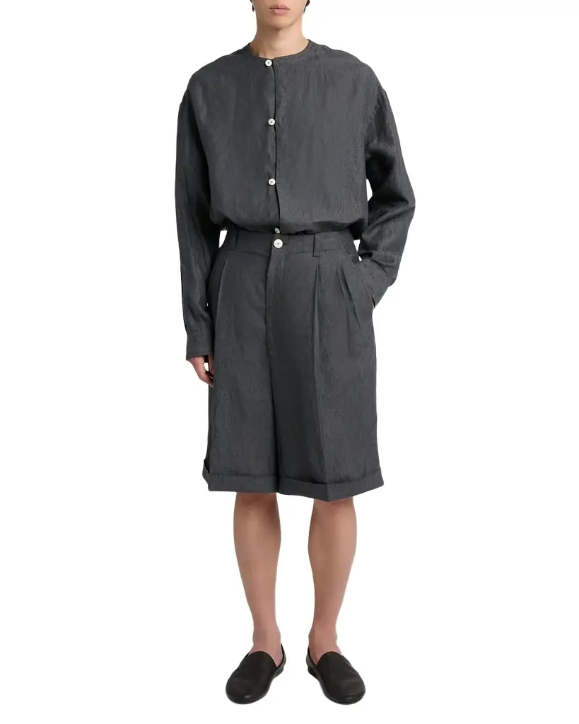 Jacquemus Men 's Linen Micro-Stripe Le Shorts