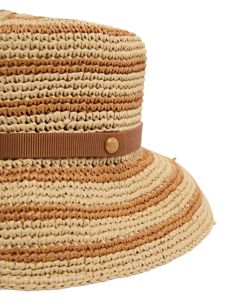 Valentino Garavani VLogo Signature Foldable Straw Bucket Hat