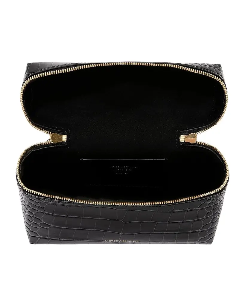 Victoria Beckham Dorian Croc-Embossed Vanity Crossbody Bag