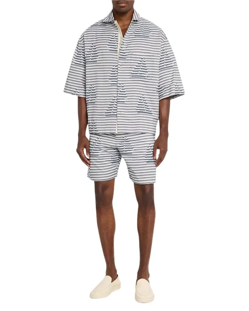 Jacquemus Men 's Le Short Calecon Stripe Shorts