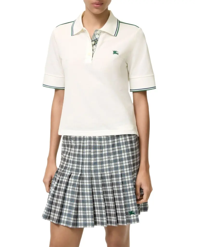 Burberry Billie Short-Sleeve Pique Polo Shirt