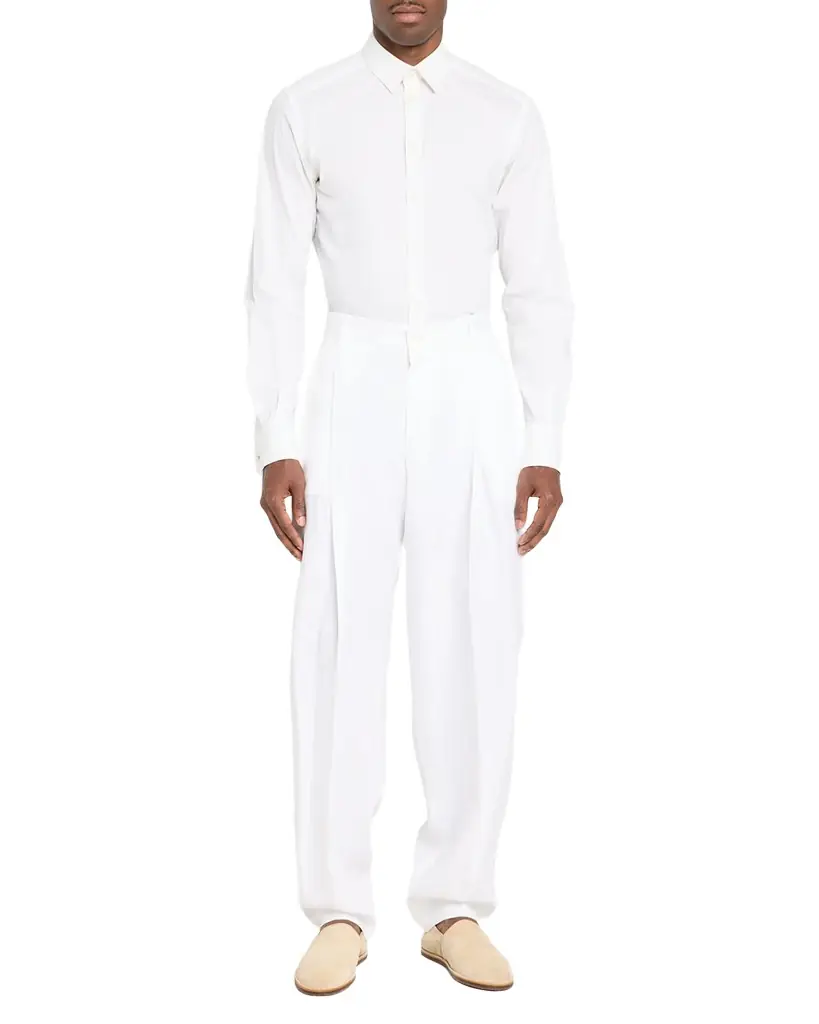 Dolce & Gabbana Men 's Linen Double-Pleated Pants