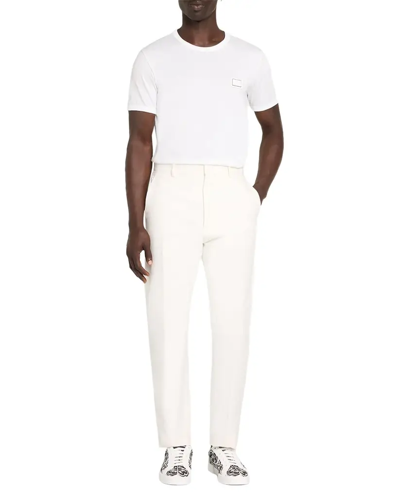 Dolce & Gabbana Men 's Logo Patch Cotton Crewneck T-Shirt