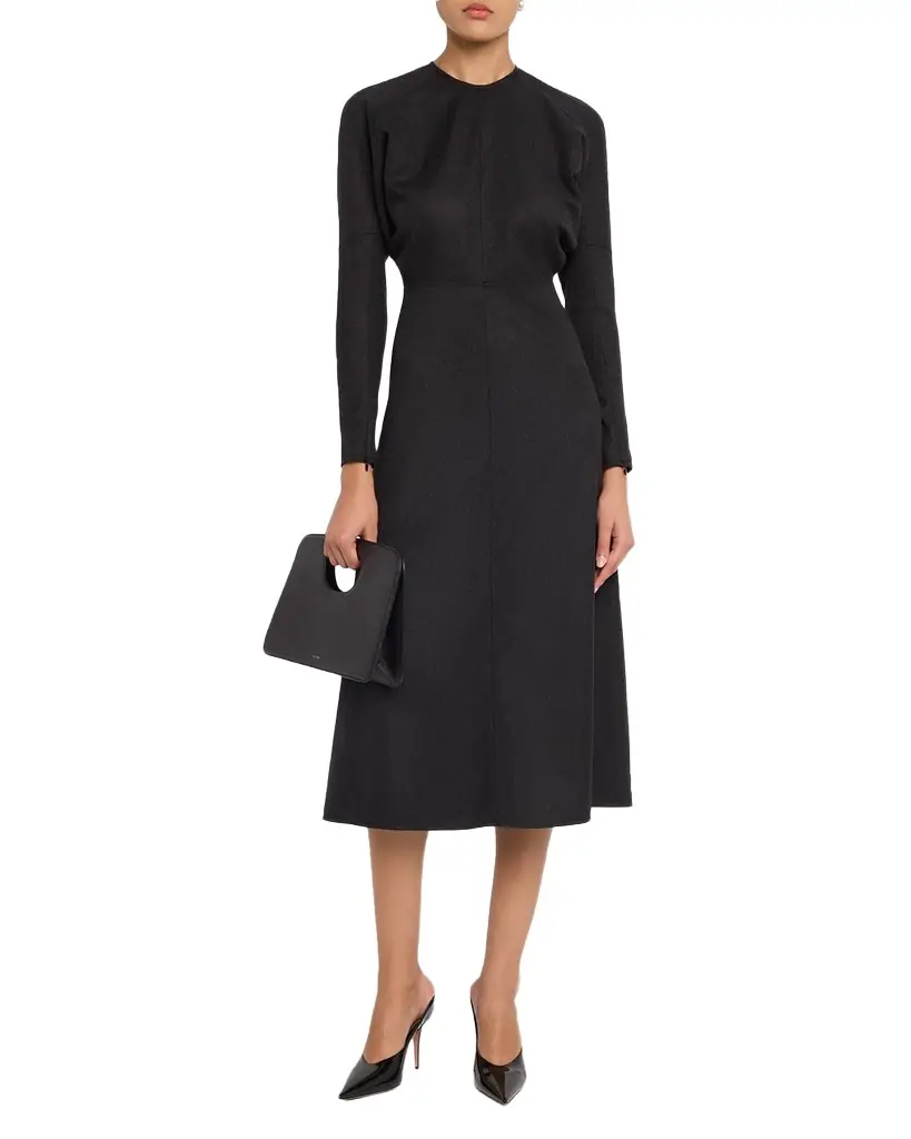 Victoria Beckham Dolman-Sleeve A-Line Midi Dress