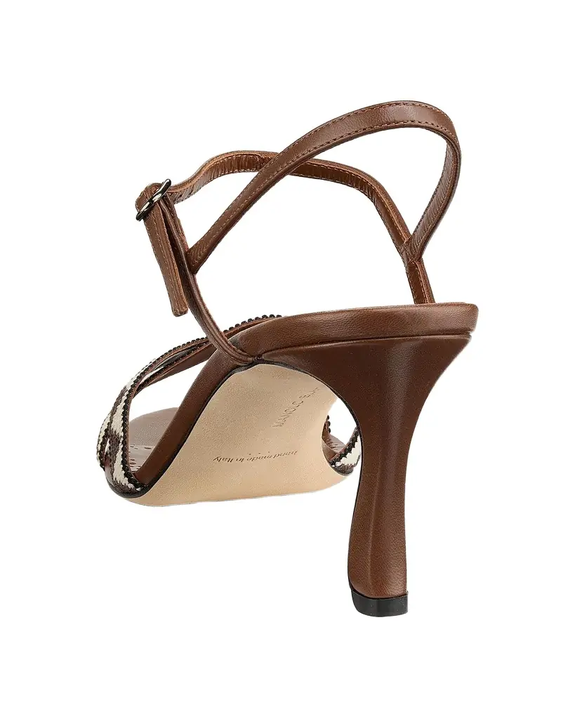 Manolo Blahnik 70mm Popeyana Leather Ankle-Strap Sandals