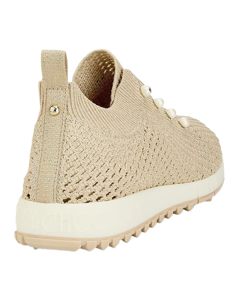 Jimmy Choo Veles Crochet-Knit Low-Top Trainers