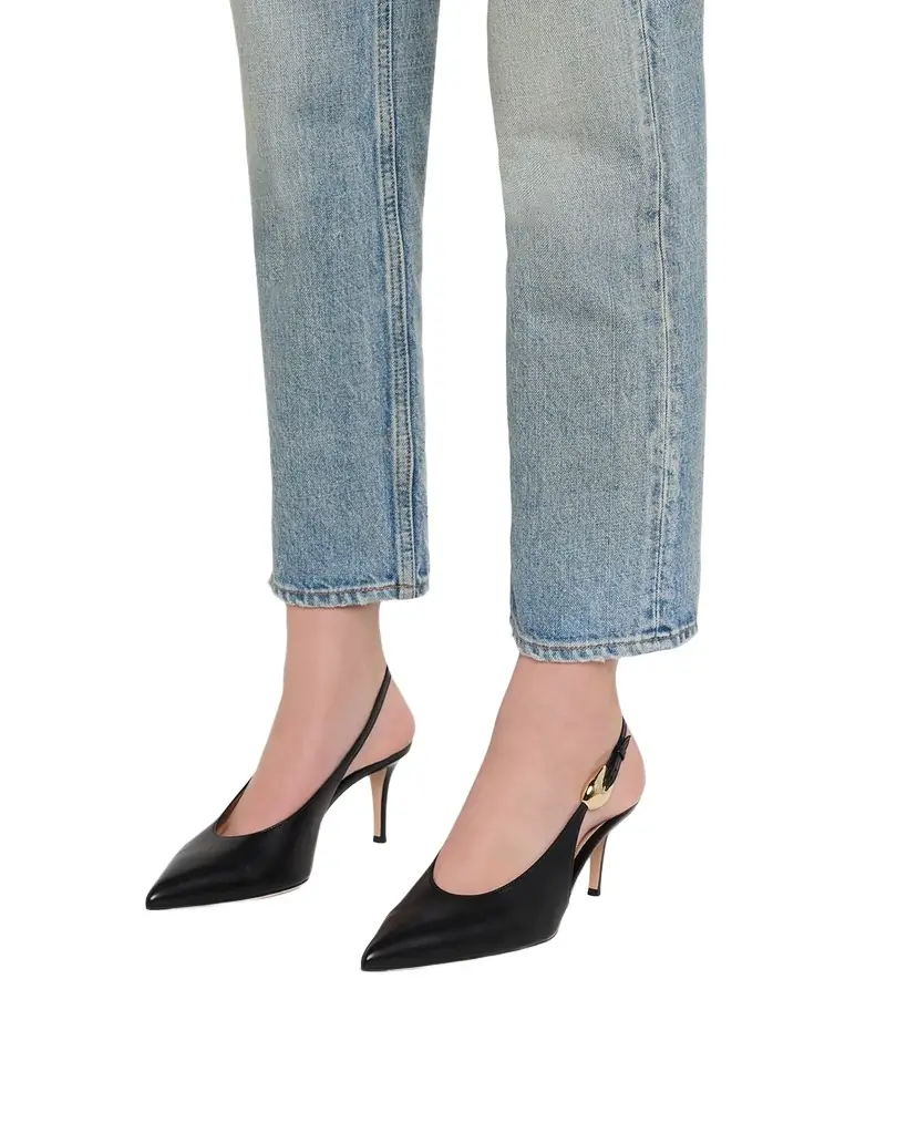 Gianvito Rossi 70mm Nappa Leather Slingback Pumps