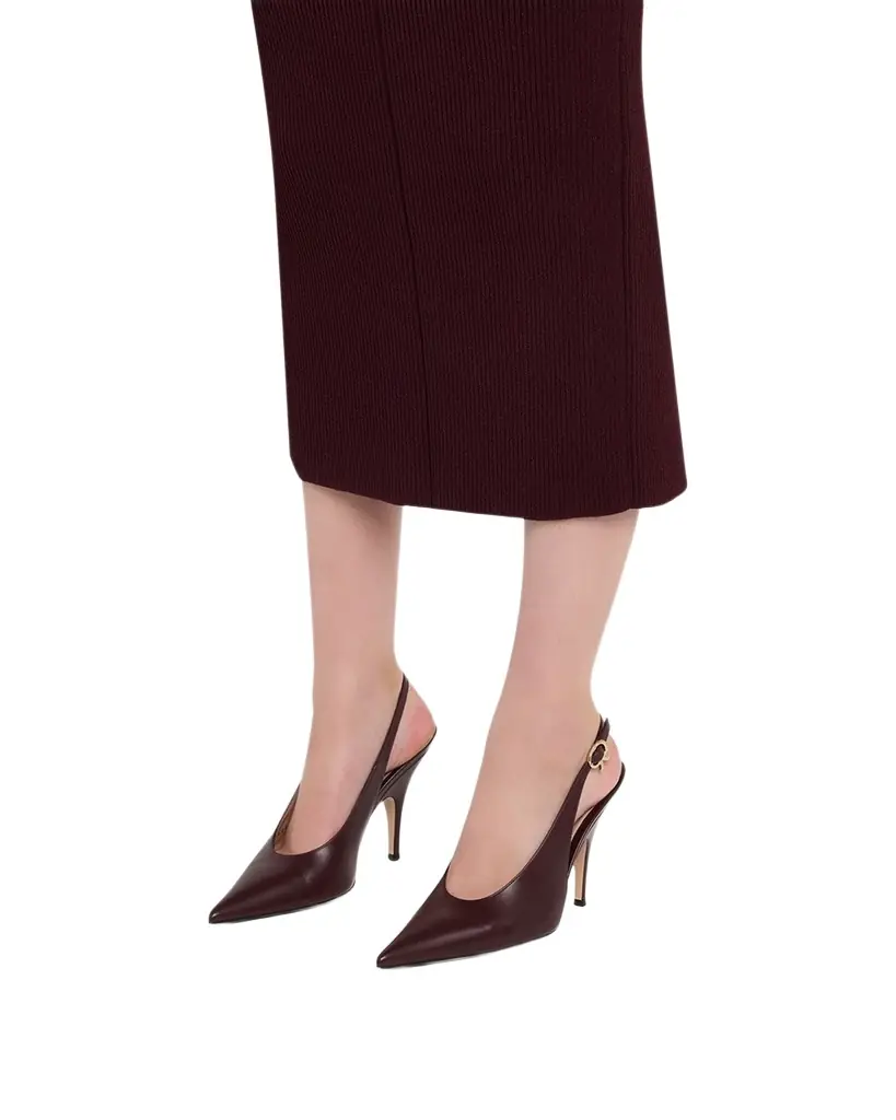 Gianvito Rossi 95mm Sofia Leather Slingback Pumps