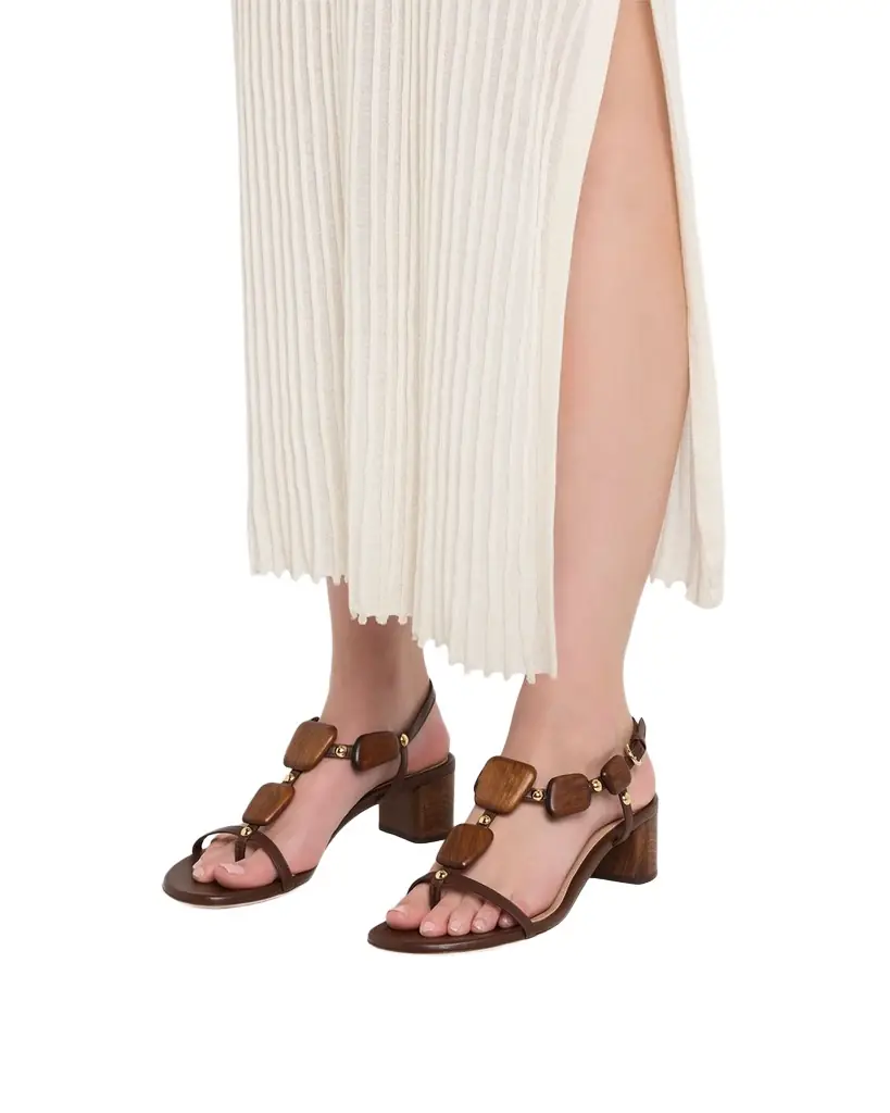 Gianvito Rossi 45mm Beaded Nappa Leather Sandals