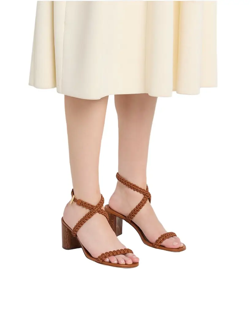 Gianvito Rossi 70mm Braided Leather Sandals