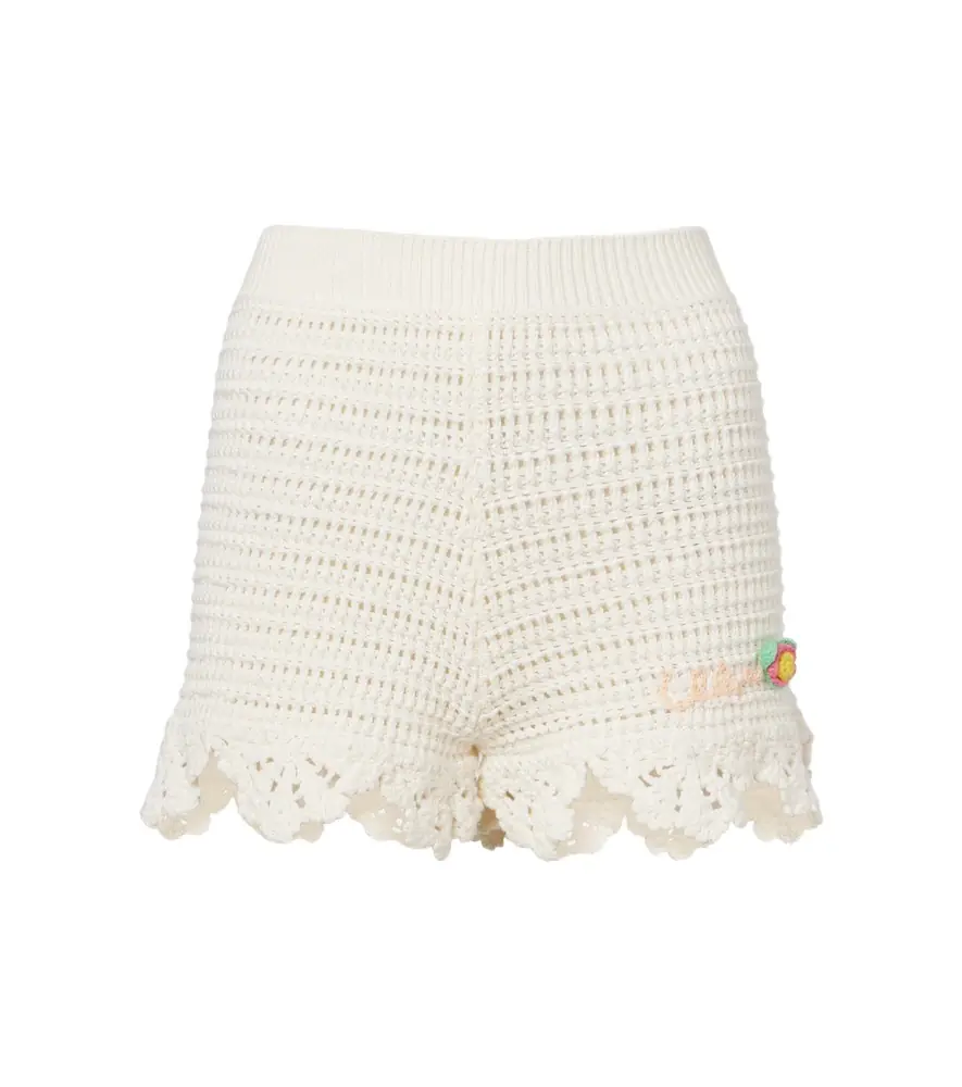 Chloe Chloé Crochet scalloped cotton shorts