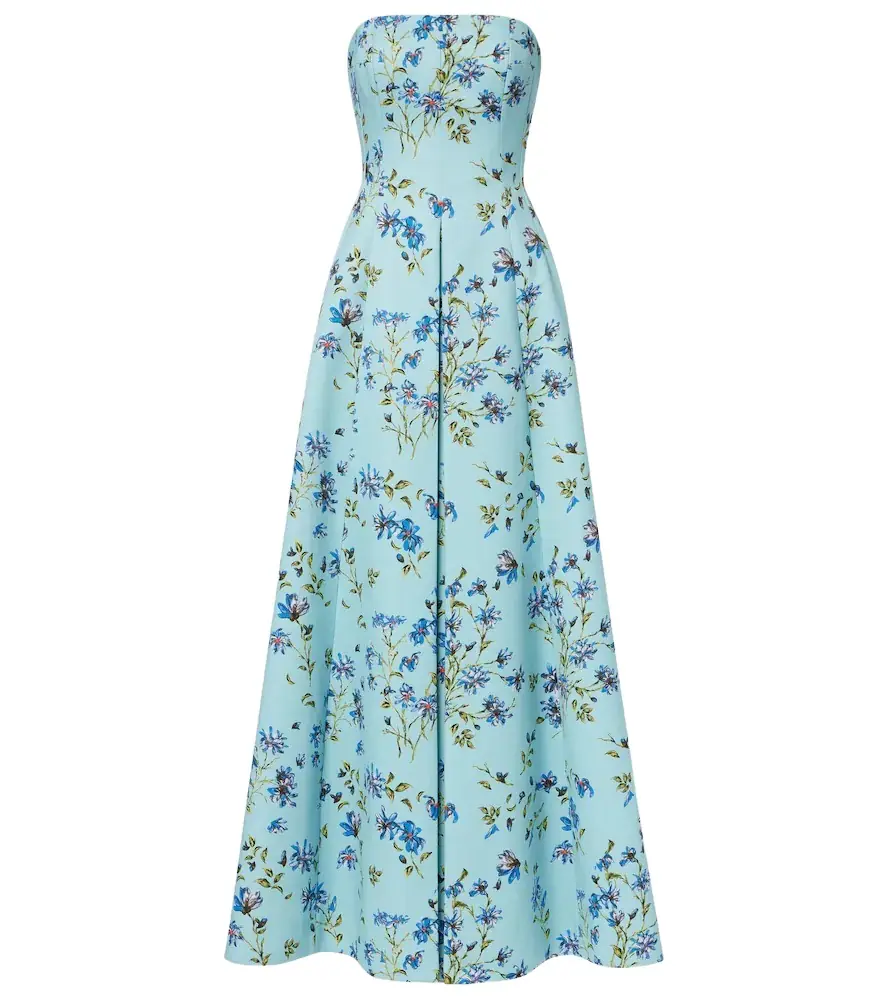 Emilia Wickstead Ragna floral taffeta faille gown