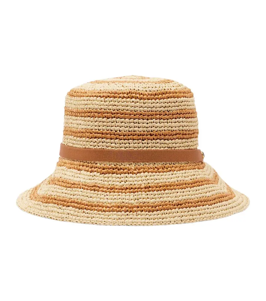 Valentino VLogo raffia bucket hat