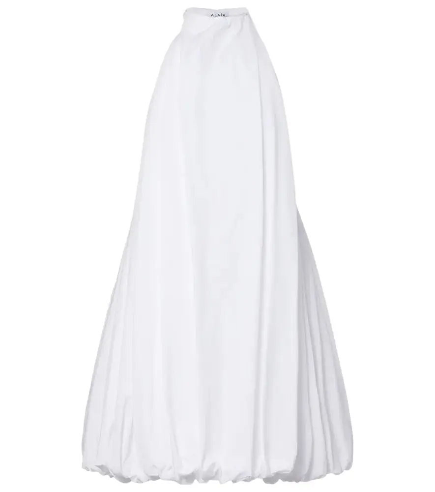 Alaia Alaïa Halterneck cotton poplin minidress