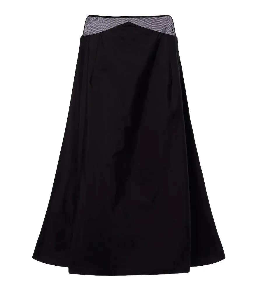 The Row Irella cotton poplin midi skirt