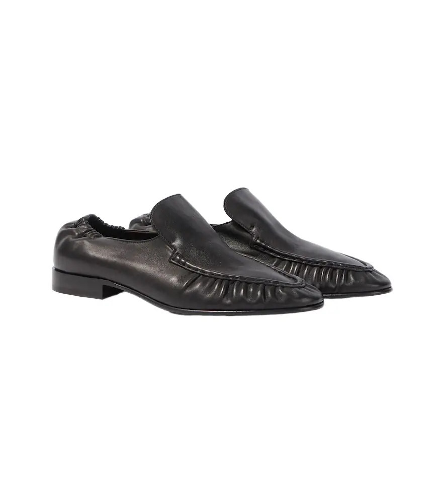 The Row Soft Two leather loafers