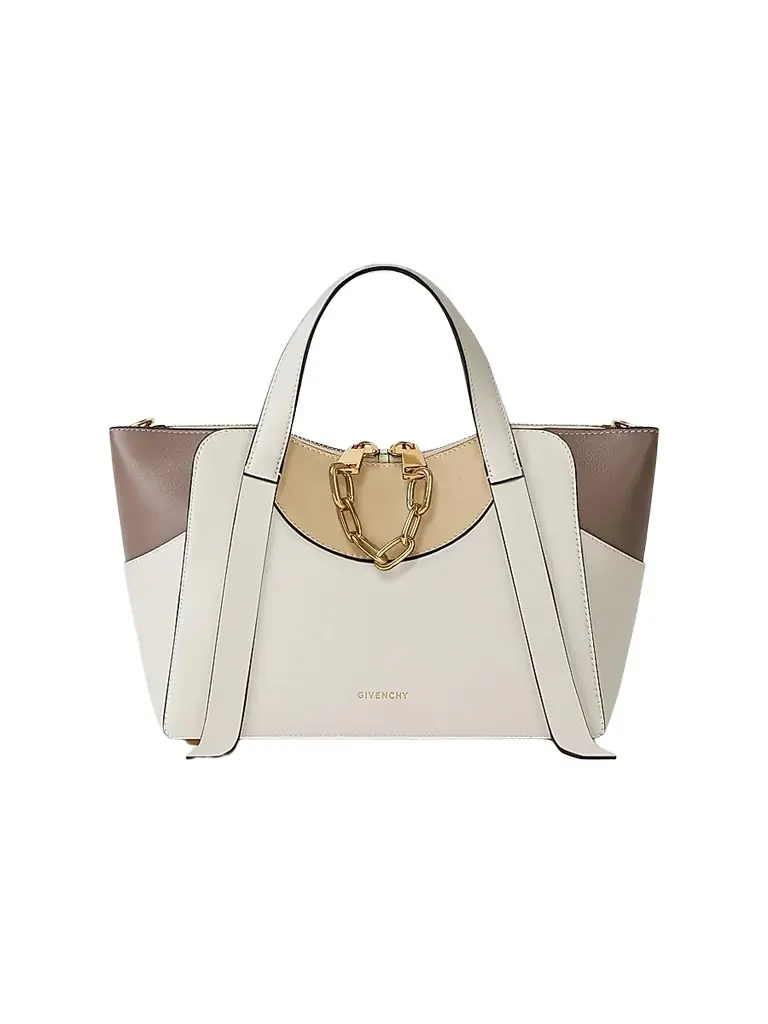 Givenchy Women's the Snatch Top Handle Bag in Grained Bicolor Leather - Natural Beige - Women's Bags