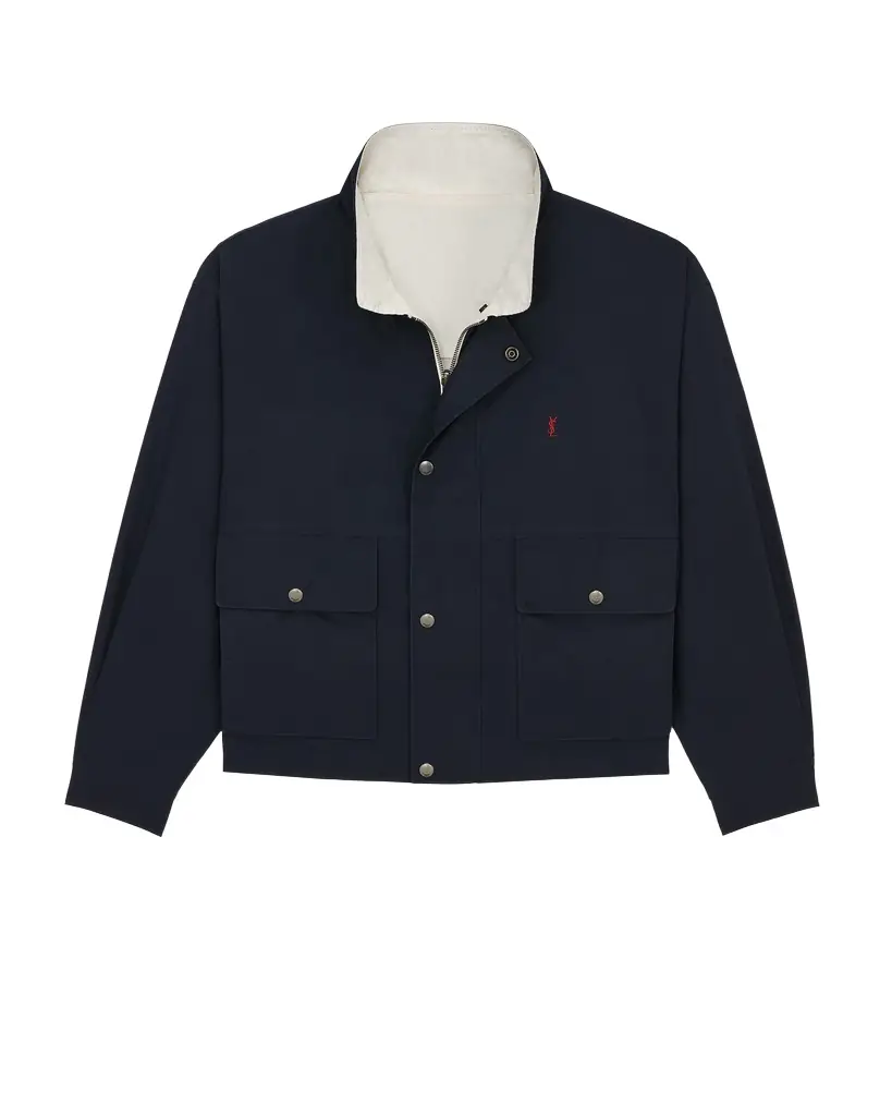 Yves Saint Laurent CASSANDRE reversible jacket in brushed cotton canvas - Women's Clothing