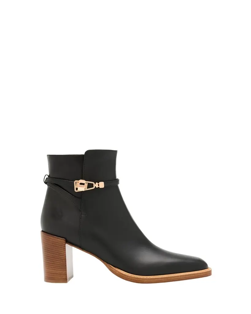 Gabriela Hearst Nina Leather Clasp Ankle Boots