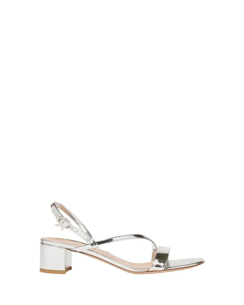 Gianvito Rossi 45mm Betsy Metallic Leather Sandals - Women's Shoes