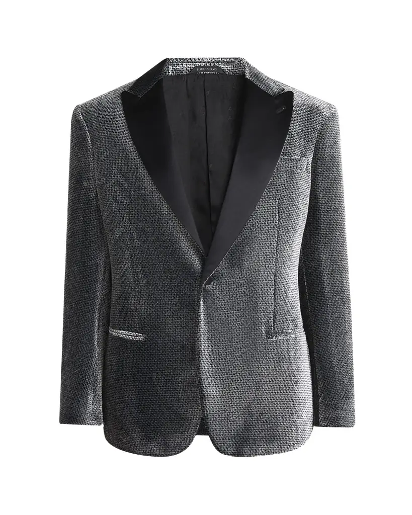 Giorgio Armani Men's Velvet-Effect Peak Lapel Dinner Jacket