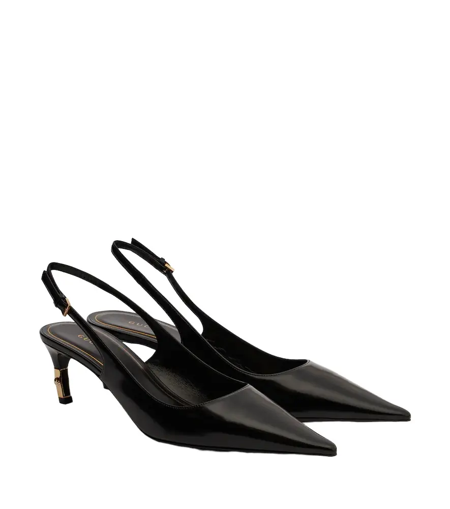 Gucci Eva leather slingback pumps
