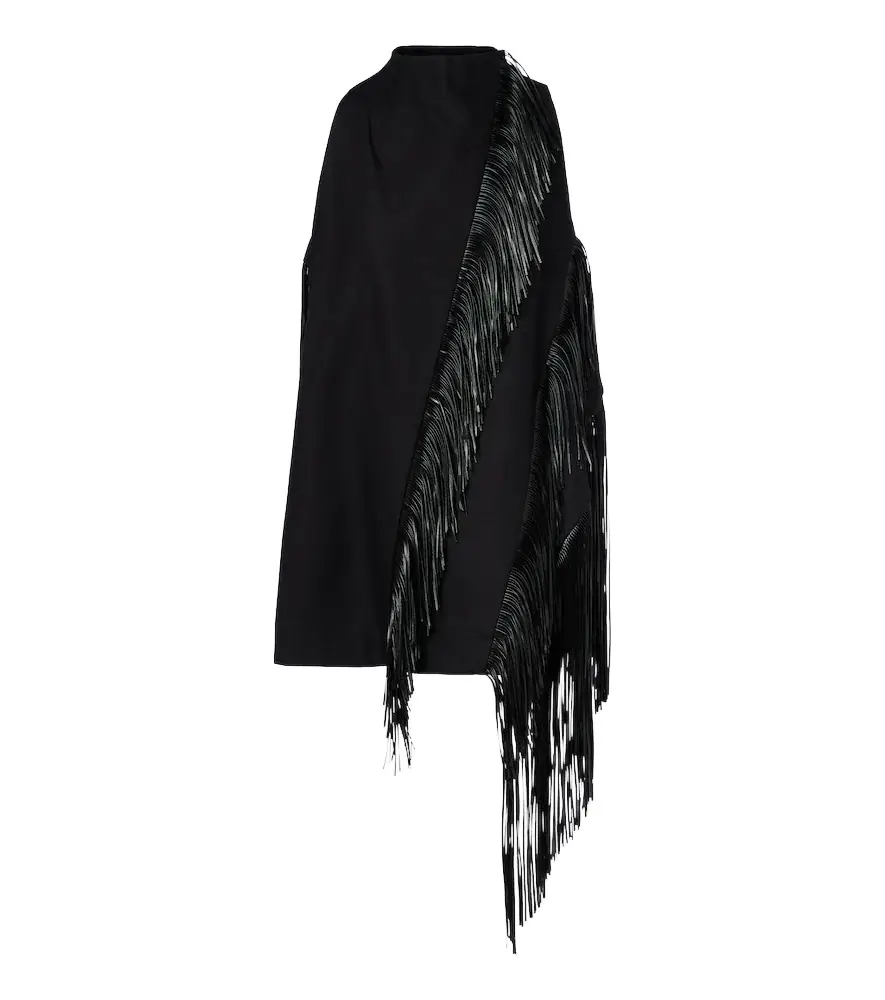 Sportmax Fringed halterneck cotton top