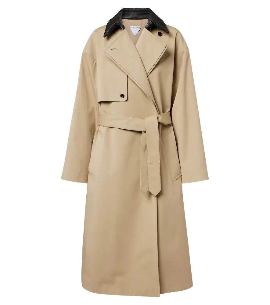 Bottega Veneta Intrecciato cotton trench coat