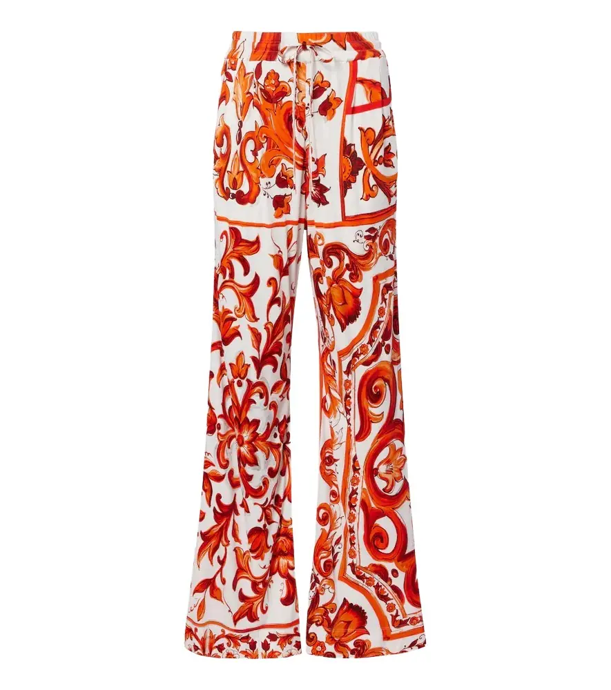 Dolce & Gabbana Majolica wide-leg pants
