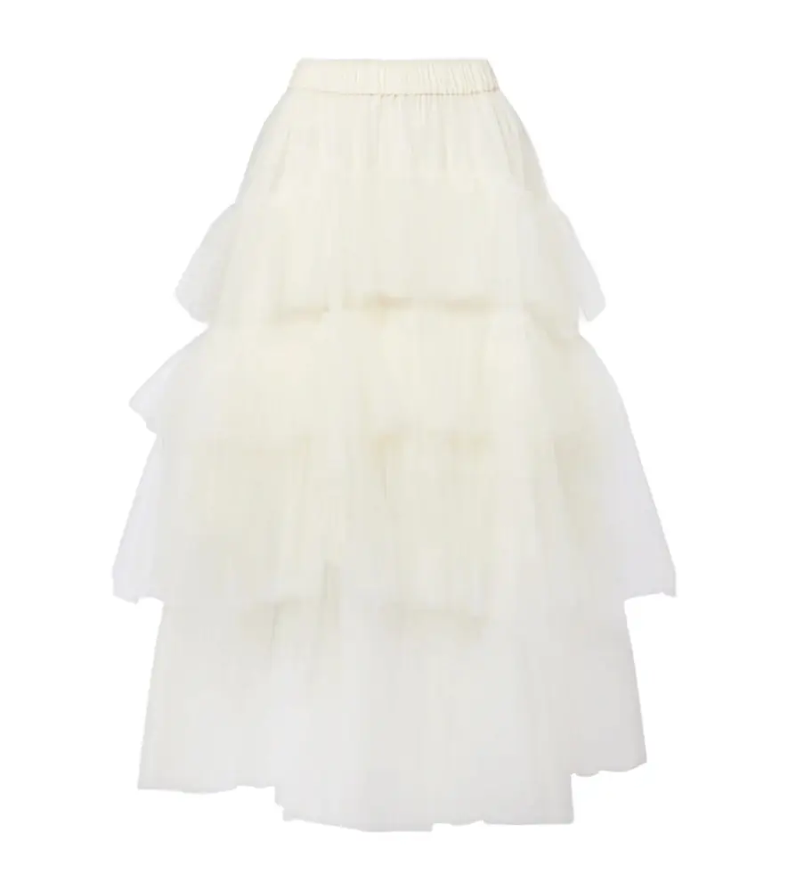 Simone Rocha Ruffled tulle midi skirt