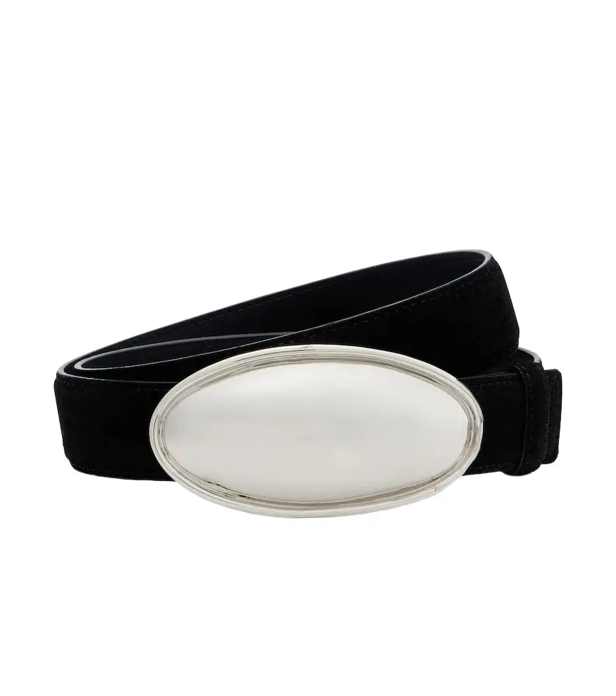 Altuzarra Oval Plaque suede belt - Women's Accessories