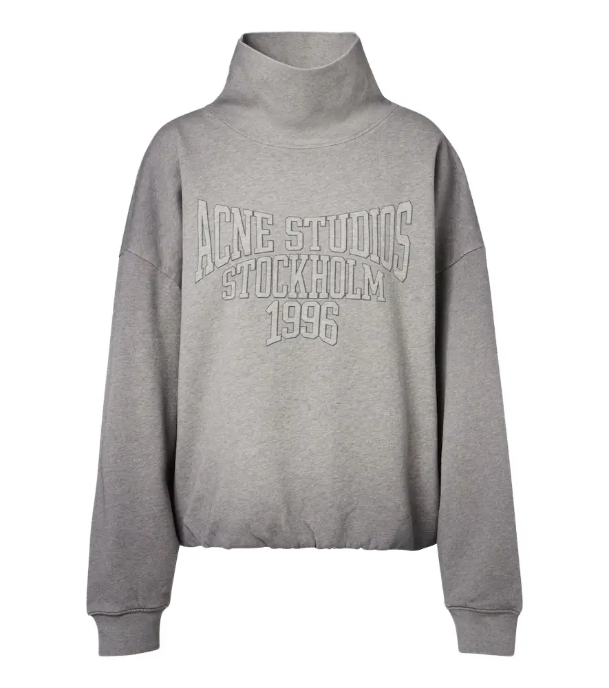 Acne Studios Logo cotton fleece sweatshirt