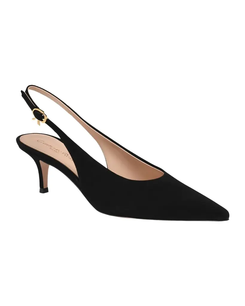 Gianvito Rossi 55mm Robbie Suede Slingback Pumps - Women's Shoes