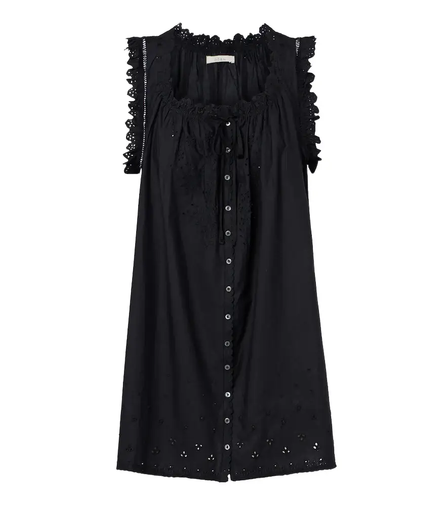 Doen Dôen Nessie broderie anglaise cotton minidress - Women's Clothing